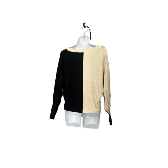 Cyrus Black & Ivory Colorblock Dolman Sweater S - Picture 4 of 5